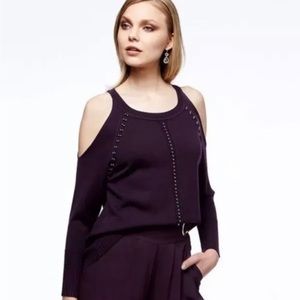 Ramy Brook black cold shoulder sweater size S